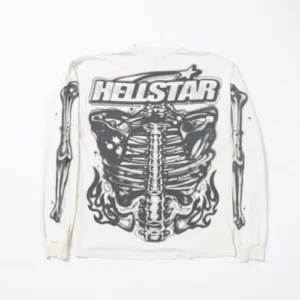 Hellstar White Airbrushed Bones Longsleeve