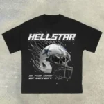 Hellstar King of Victory Skull Helmet Tee Black