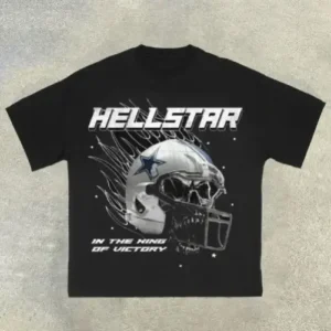Hellstar King of Victory Skull Helmet Tee Black