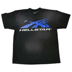 Hellstar Gel Sport Logo Tee Black and Blue
