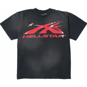 Hellstar Sport Logo Gel T-shirt Black and Red