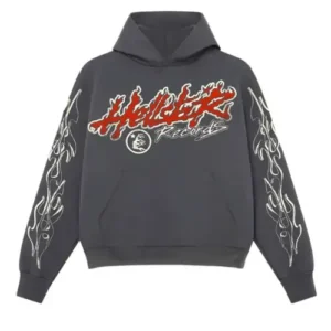 Hellstar Records World Tour Hoodie Grey and Red