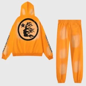 Hellstar Fire Classic Orange Dye Tracksuit