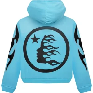 Hellstar Studios Zip Up Blue Hoodie