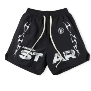 Hellstar Studios Flame Shorts Black
