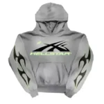 Hellstar Grey in Sport Logo Hoodie