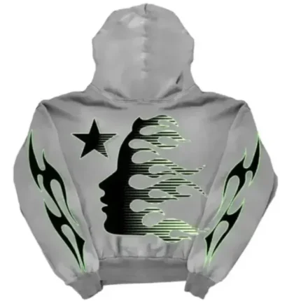Hellstar Grey in Sport Logo Hoodie