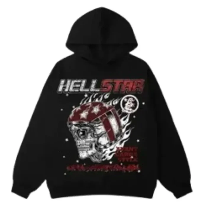 Hellstar Avant Garde Style Hoodies in Black