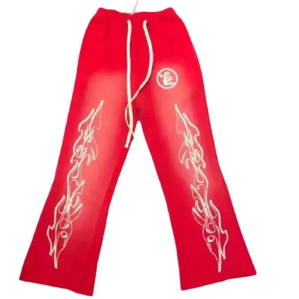 Red Hellstar Flame Sweatpants
