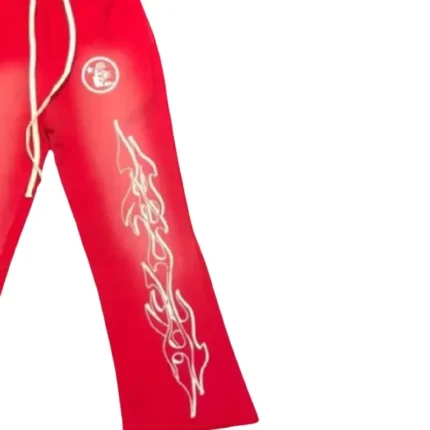 Red Hellstar Flame Sweatpants