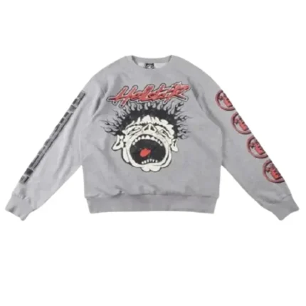 Grey Hellstar Studios Records Sweater