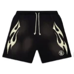 Hellstar Black White Flame Shorts