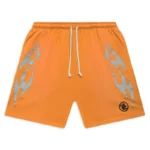 Buy Hellstar Flame Orange Shorts