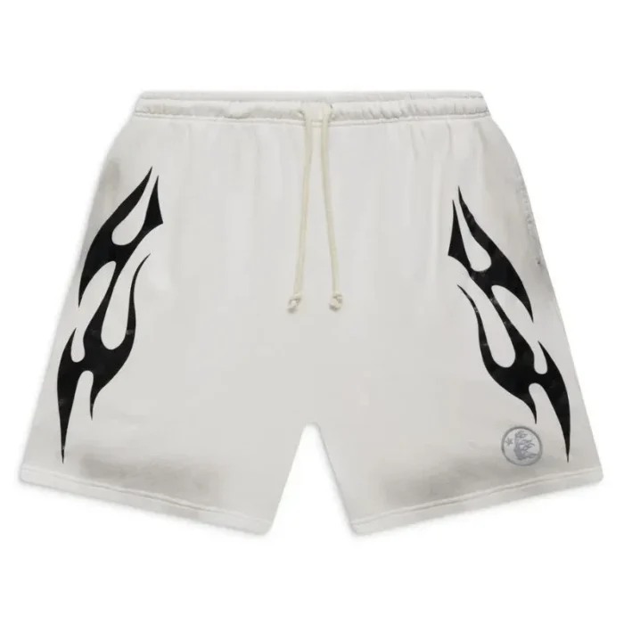 Hellstar Flame White Shorts