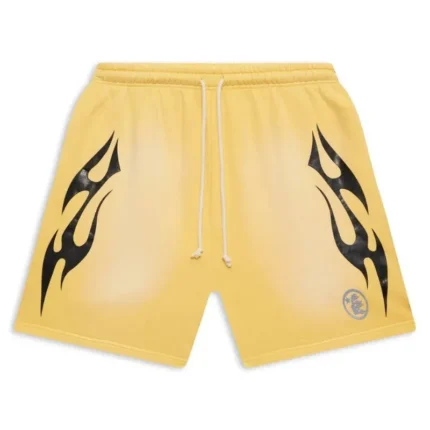 Buy Hellstar Flame Yellow Shorts