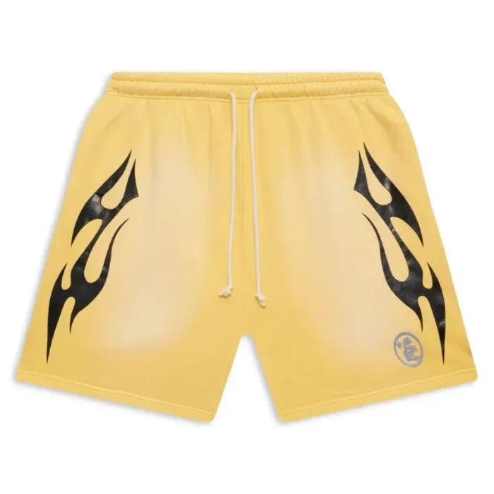 Buy Hellstar Flame Yellow Shorts