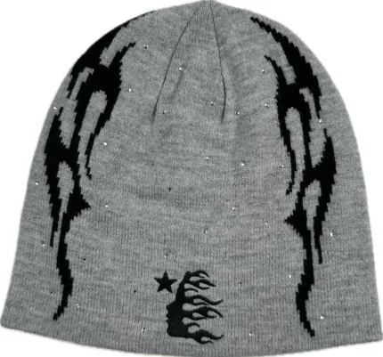 Hellstar Flame Beanie Gray