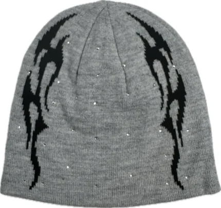 Hellstar Flame Beanie Gray