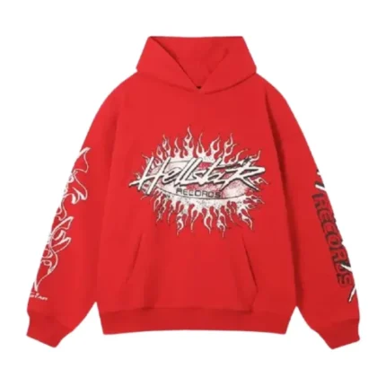 Hellstar Studios Records Hoodie in Red
