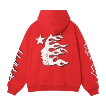 Hellstar Studios Records Hoodie in Red