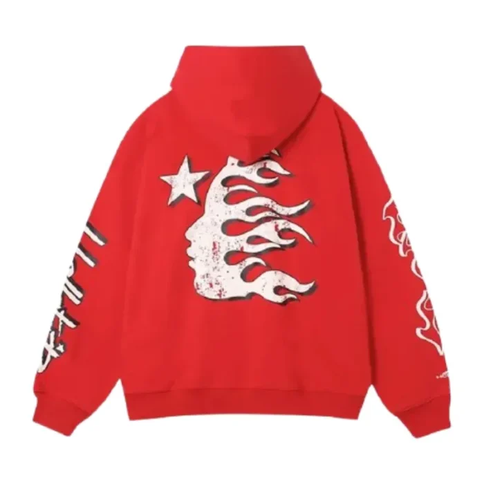 Hellstar Studios Records Hoodie in Red