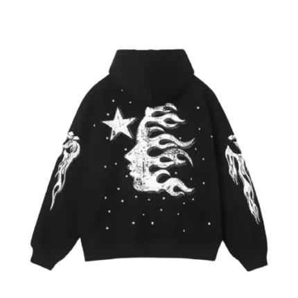 Black in Hellstar Racer Vintage Hoodie