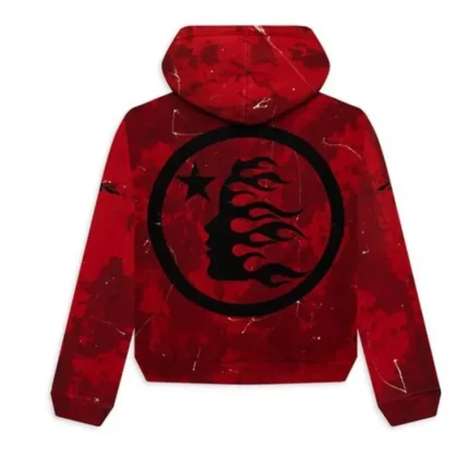 Hellstar Red Tye Dye Skull Hoodie Sports