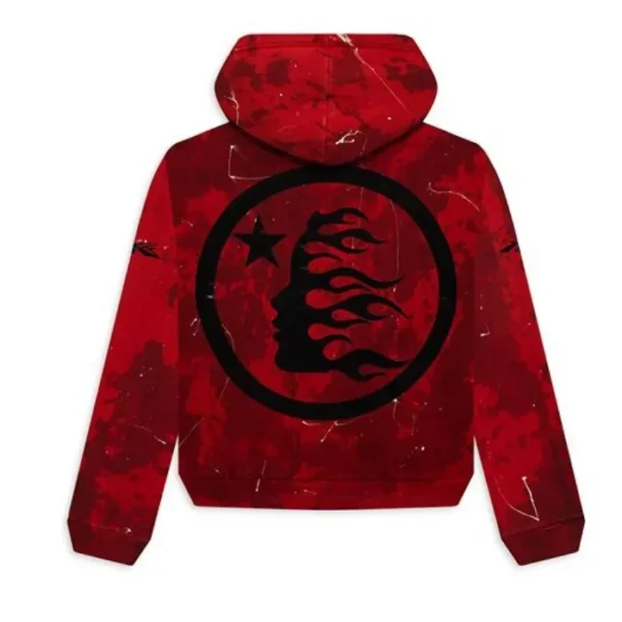 Hellstar Red Tye Dye Skull Hoodie Sports