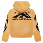 Yellow Hellstar Zip Up Sports Hoodie